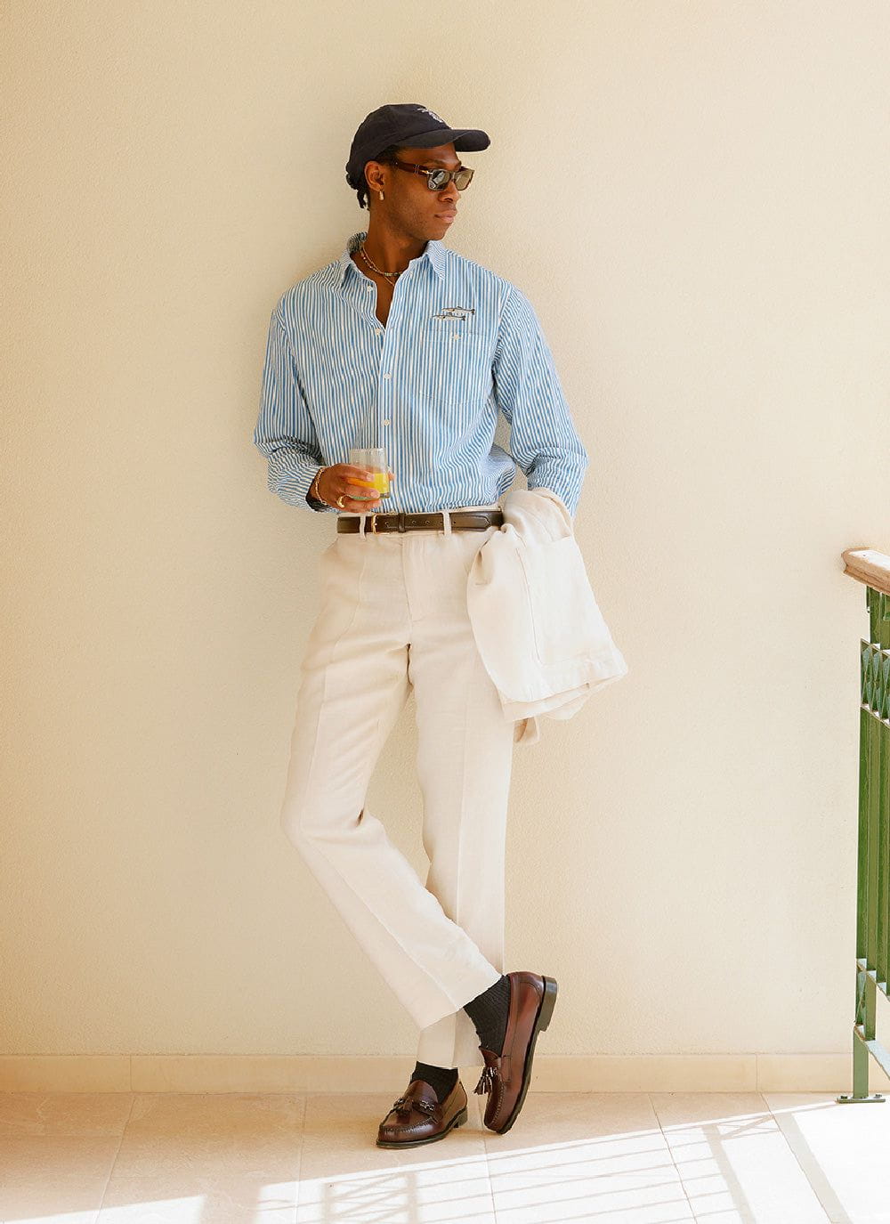 Tailored Linen Trousers | Cream