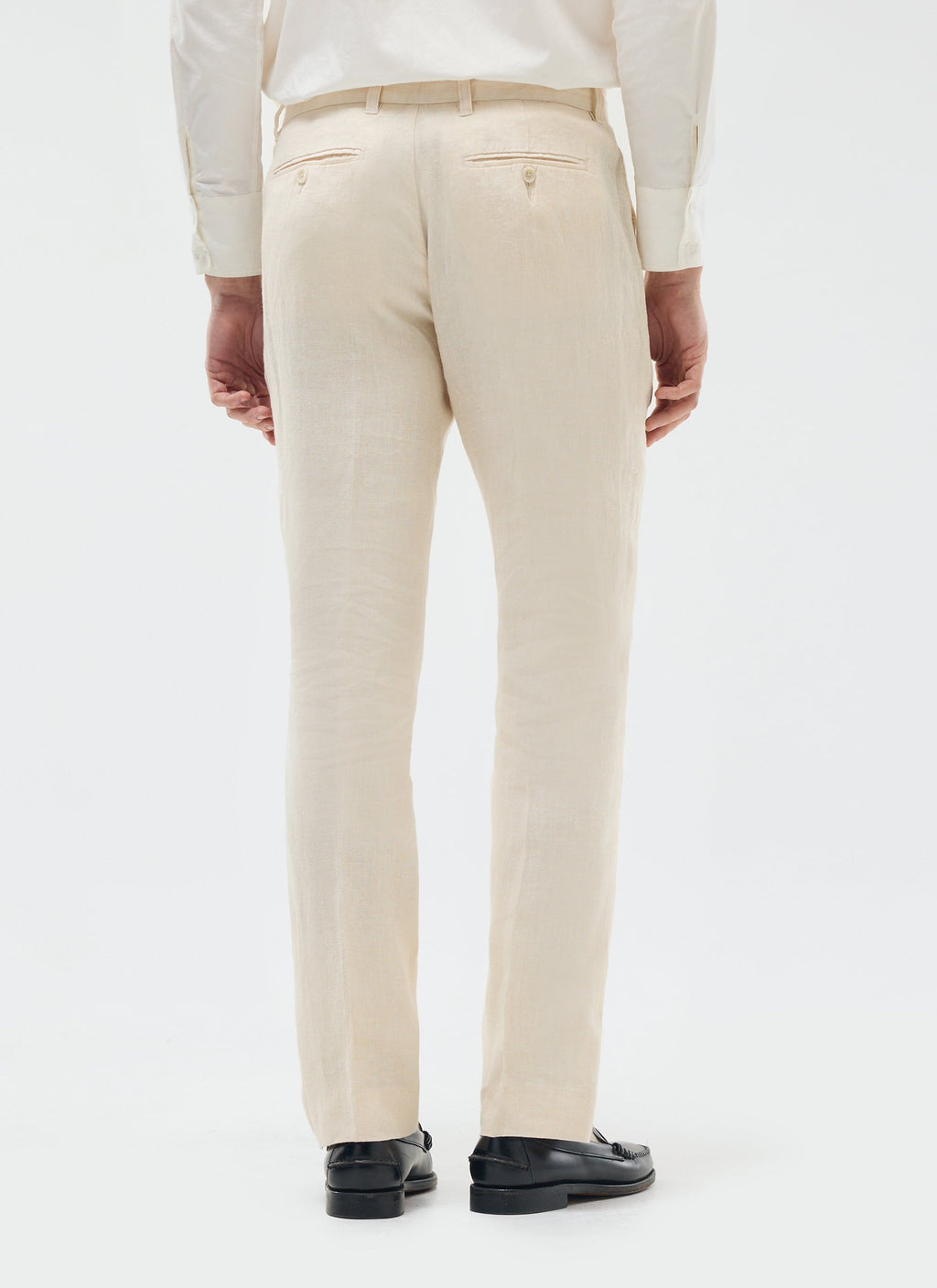 Tailored Linen Trousers | Cream