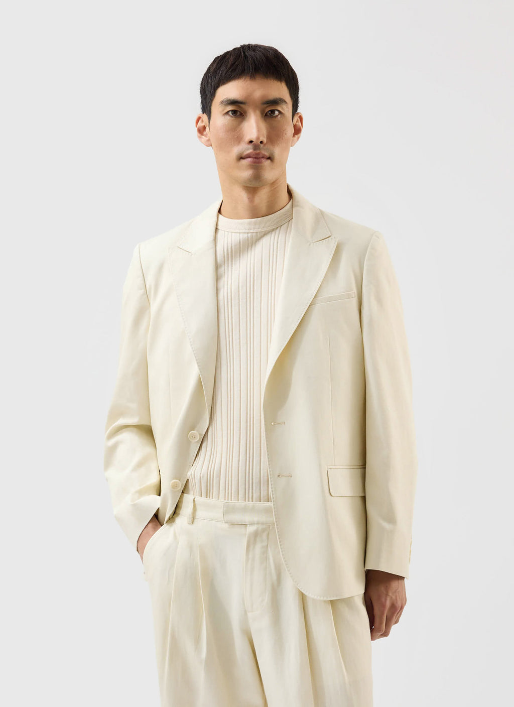Men's Tailored Blazer | Percival x Warren | Ecru Cream