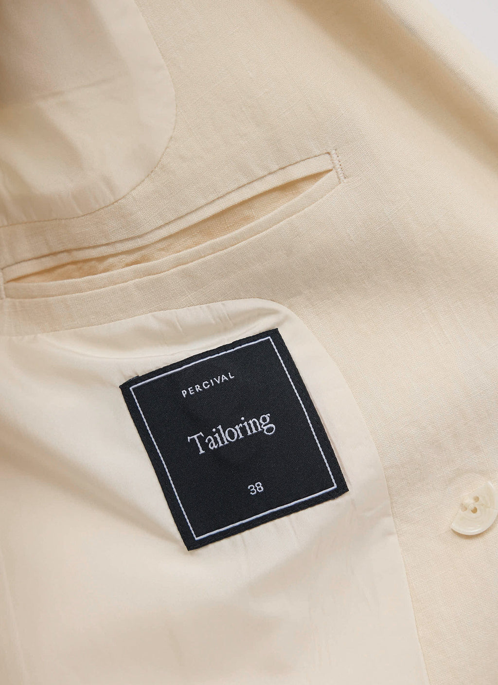 Tailored Double Breasted Blazer | Linen | Cream