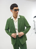Tailored Linen Blazer | Suit Jacket | Forest Green