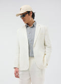 Relaxed Tailored Linen Blazer | White