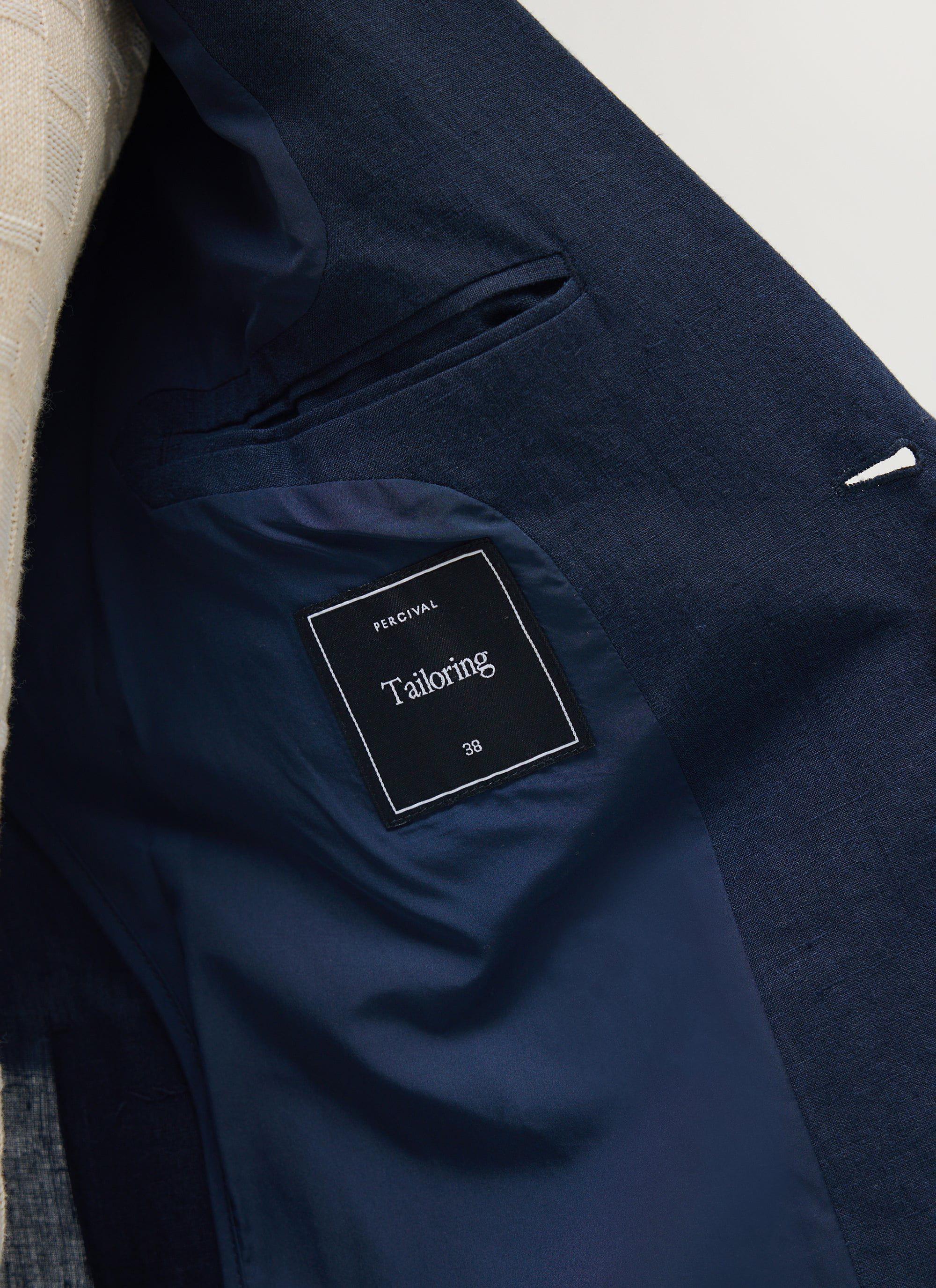 Tailored Linen Blazer | Navy