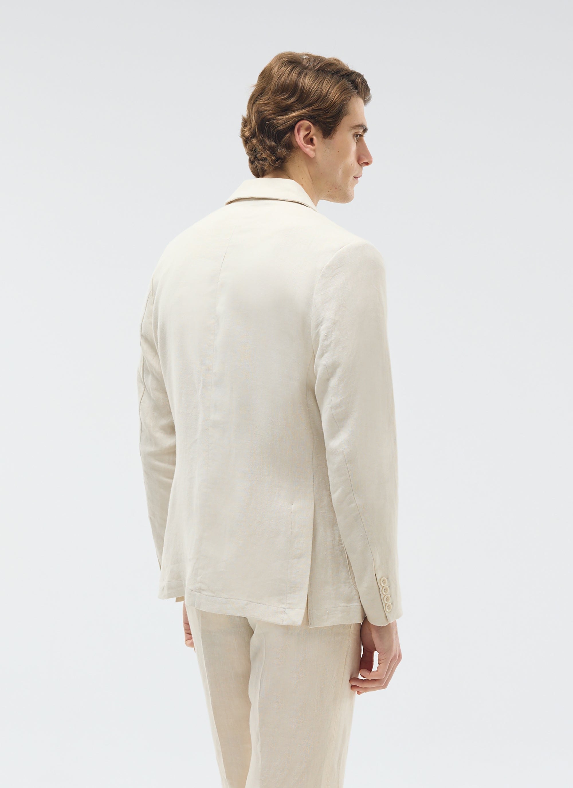 Tailored Linen Blazer | Cream