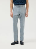 Tailored Linen Trousers | Light Blue