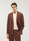 Tailored Linen Blazer | Brown