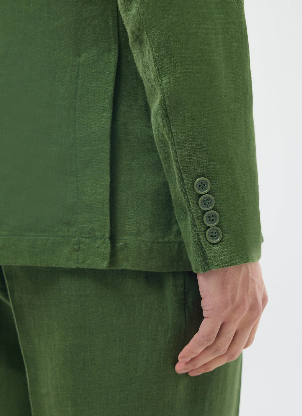 Tailored Linen Blazer | Suit Jacket | Forest Green