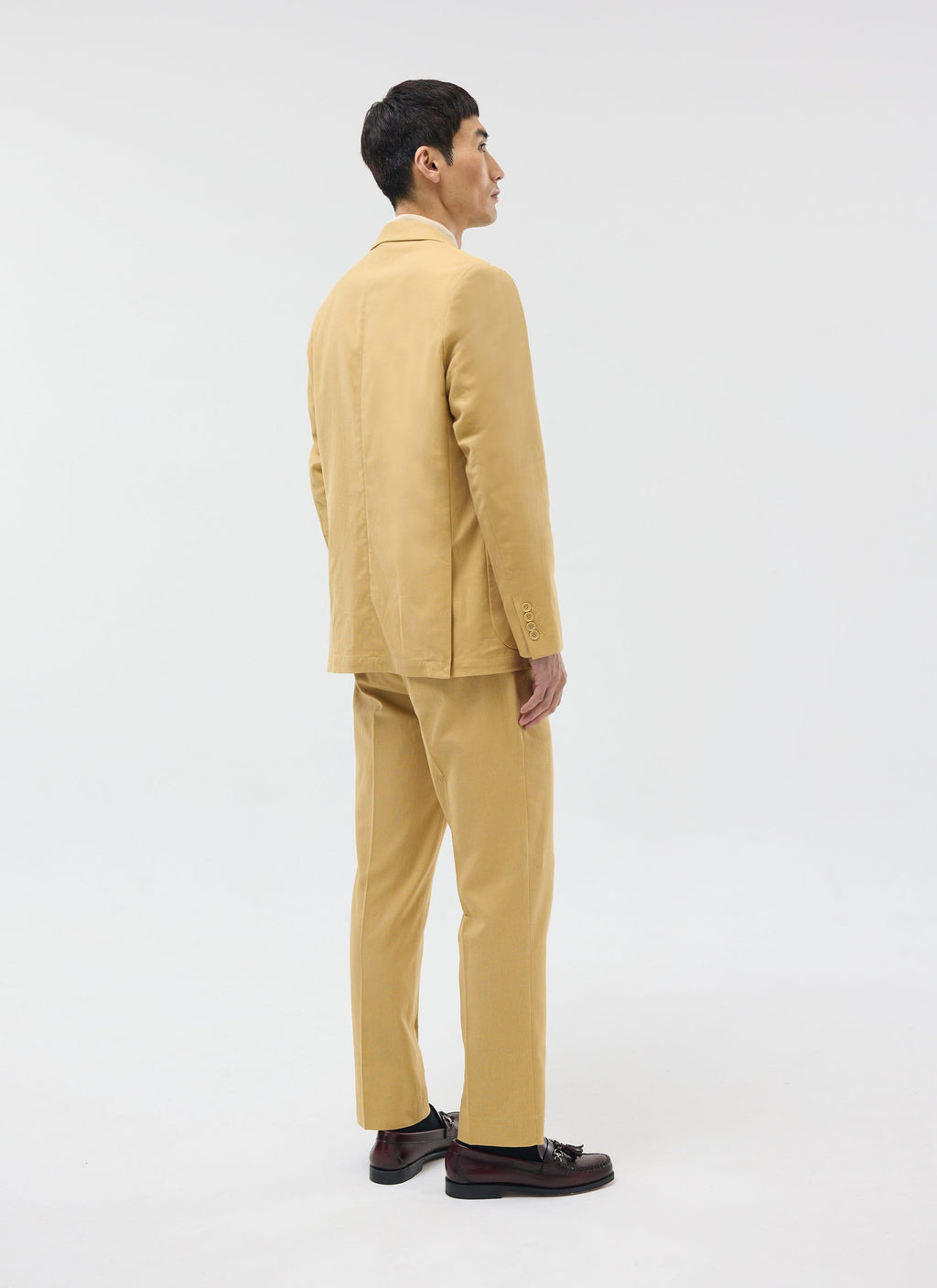 Tailored Linen Blazer | Tan