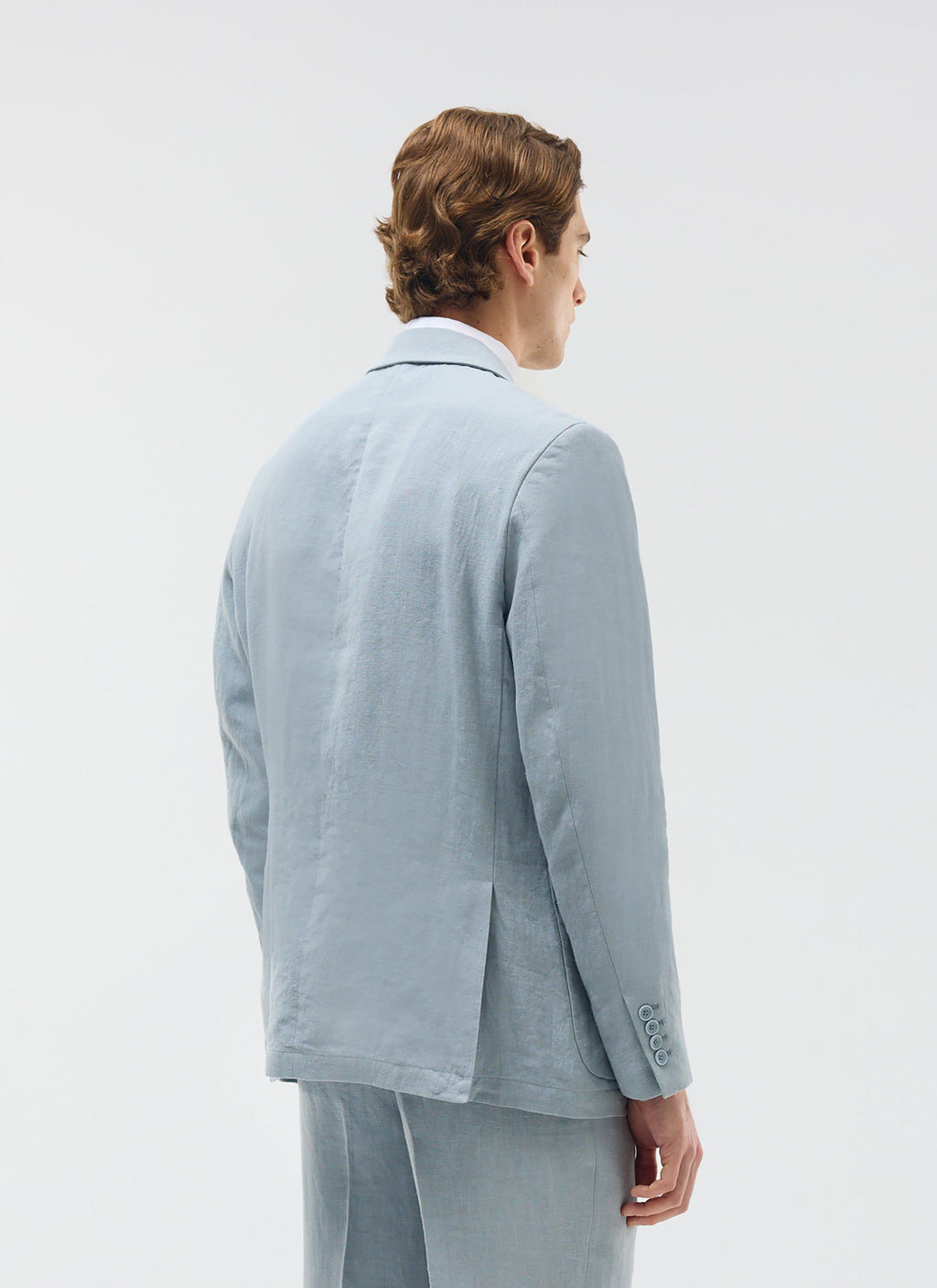 Tailored Linen Blazer | Light Blue