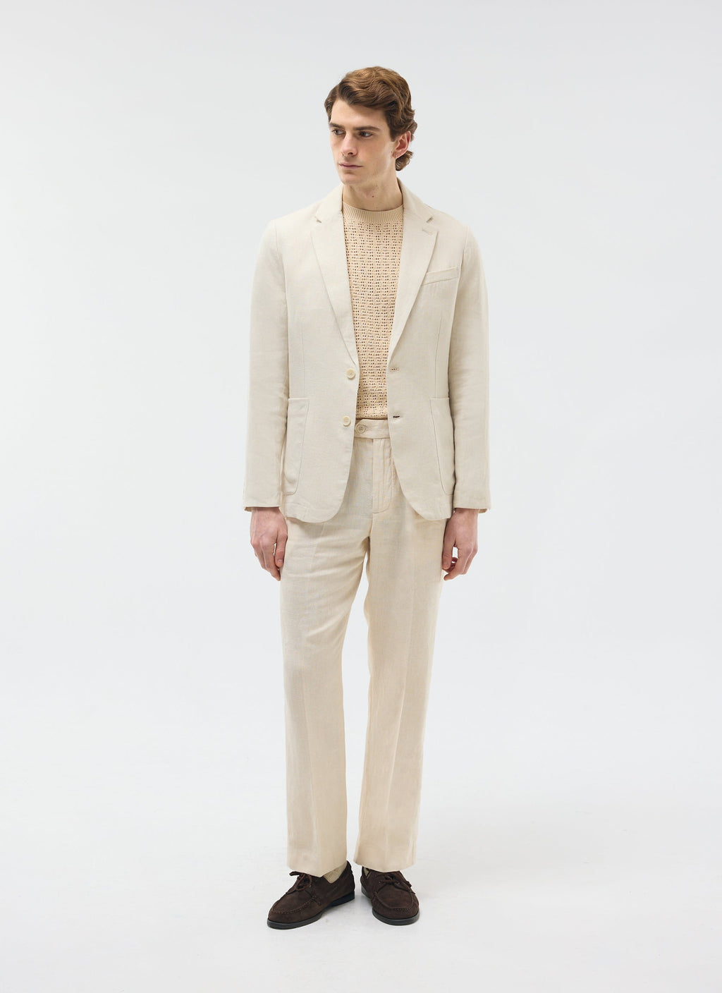 Tailored Linen Blazer | Cream