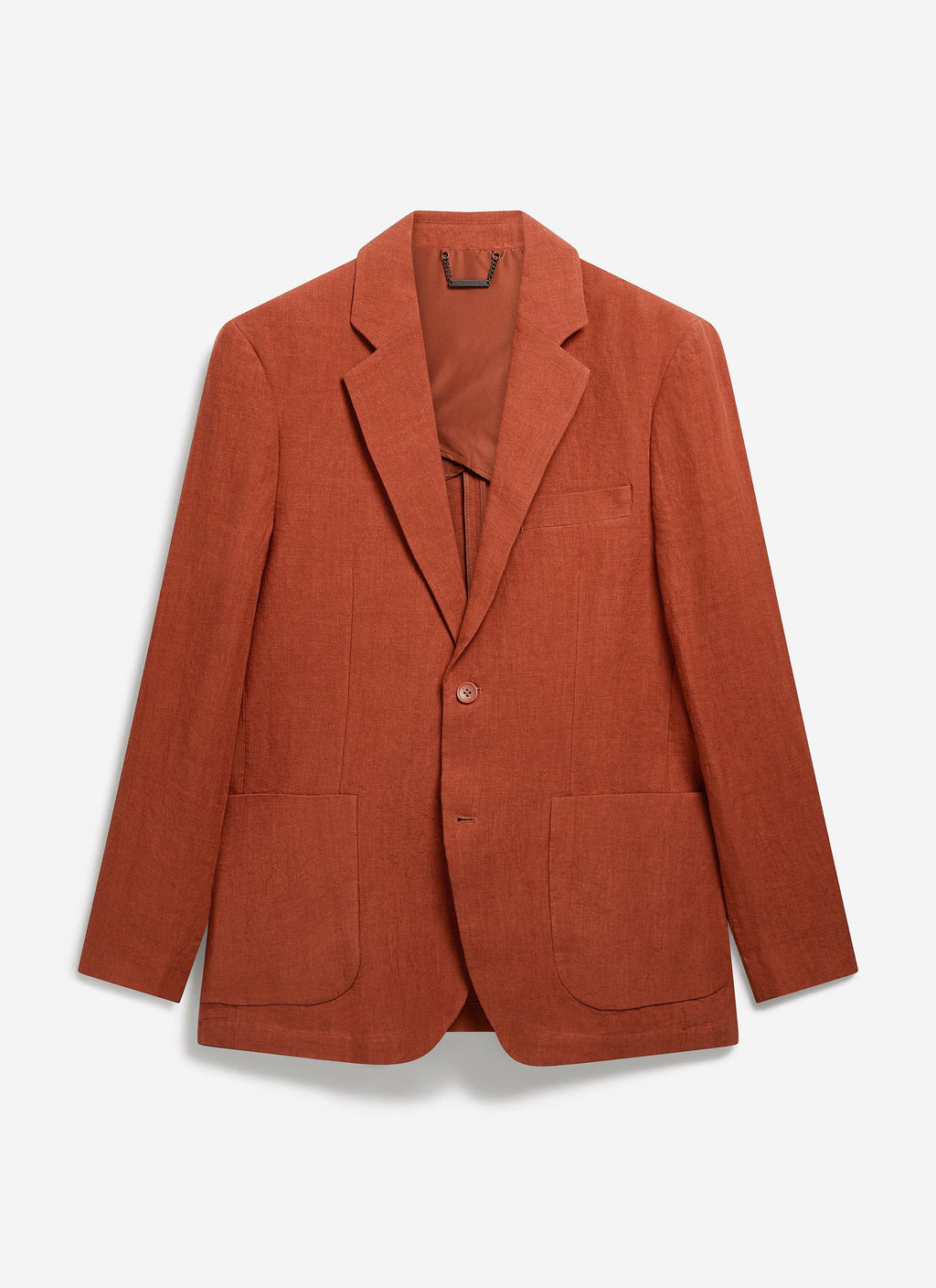 Relaxed Tailored Linen Blazer | Rust
