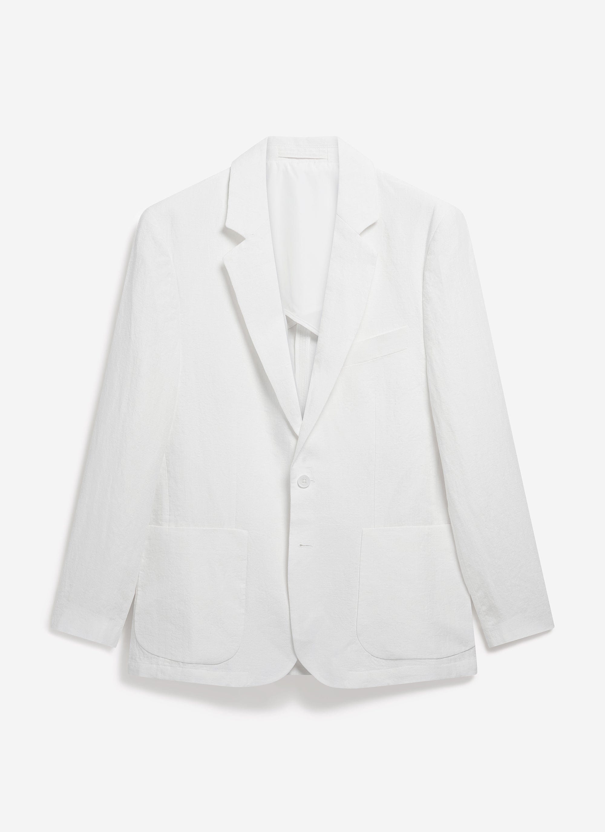 Relaxed Tailored Linen Blazer | White