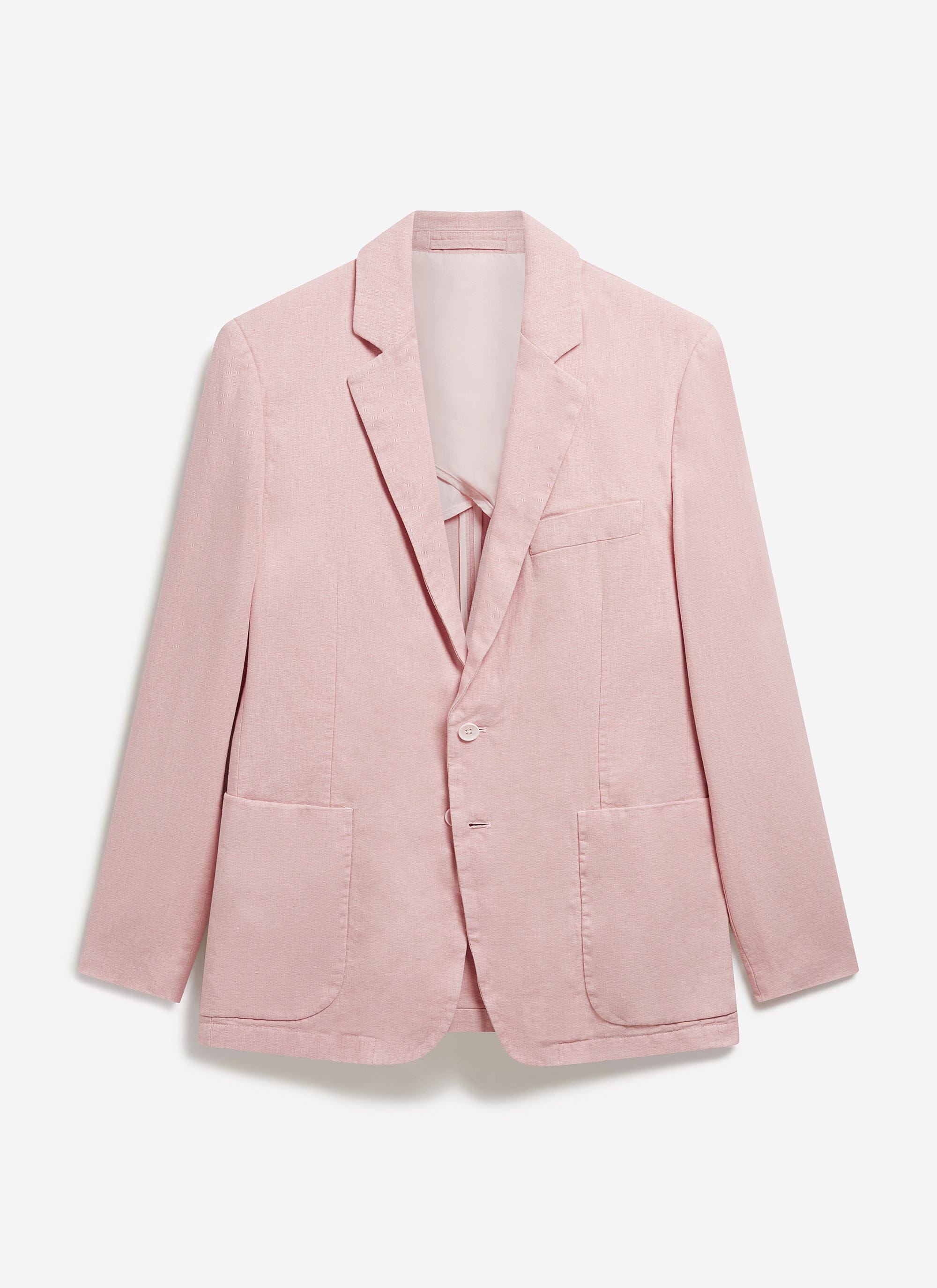 Tailored Linen Blazer | Dusty Pink