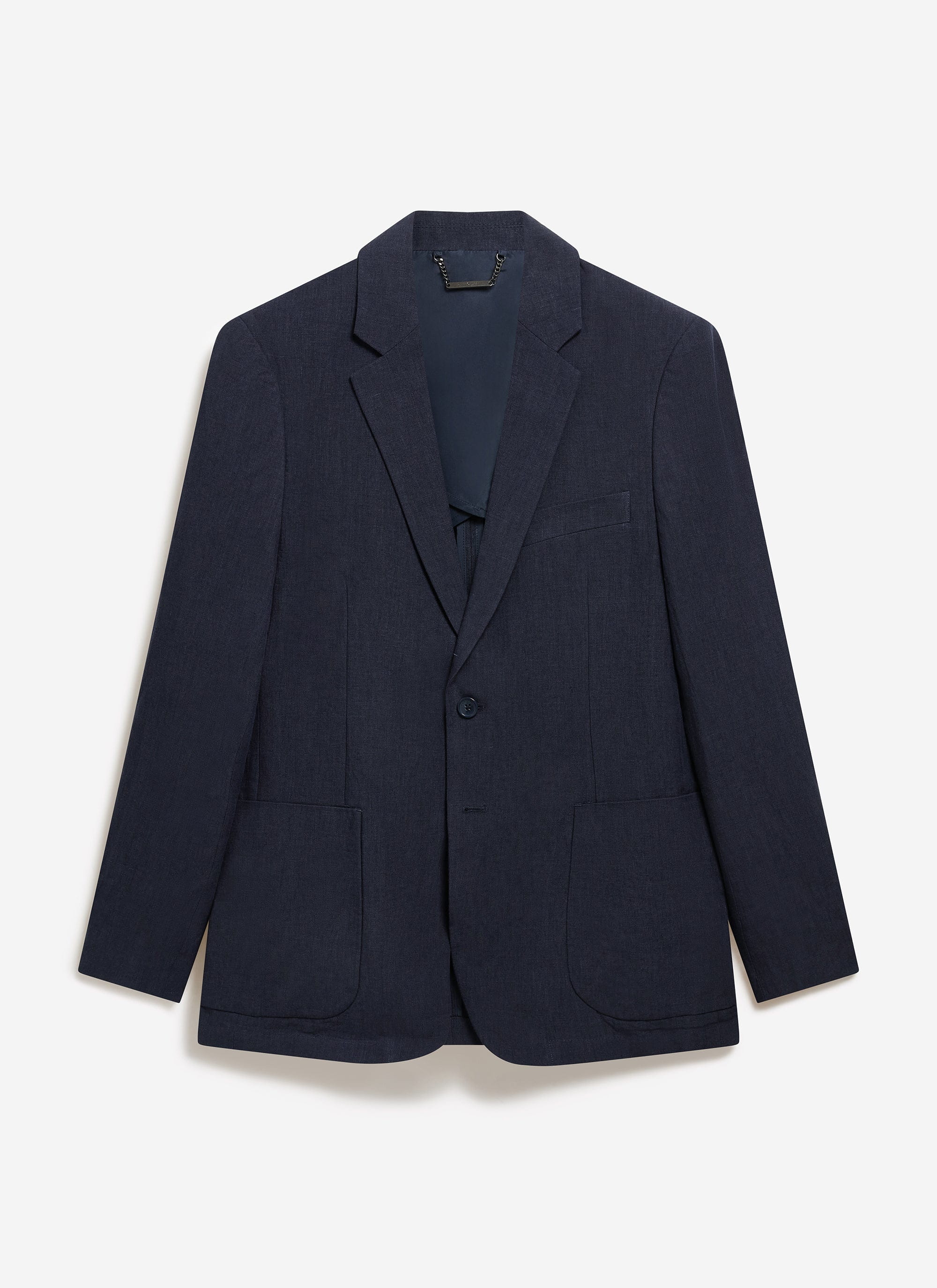 Tailored Linen Blazer | Navy