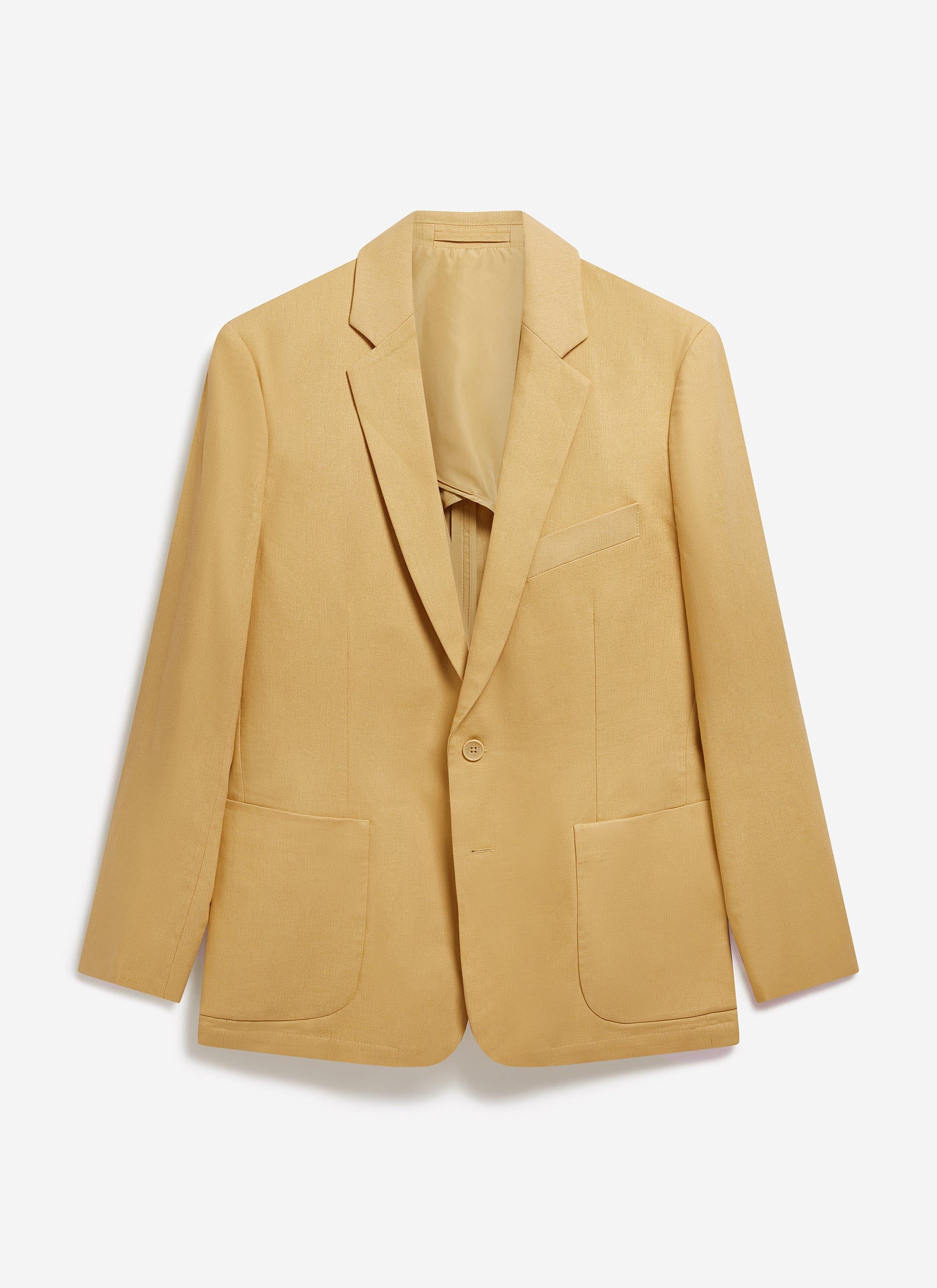 Tailored Linen Blazer | Tan