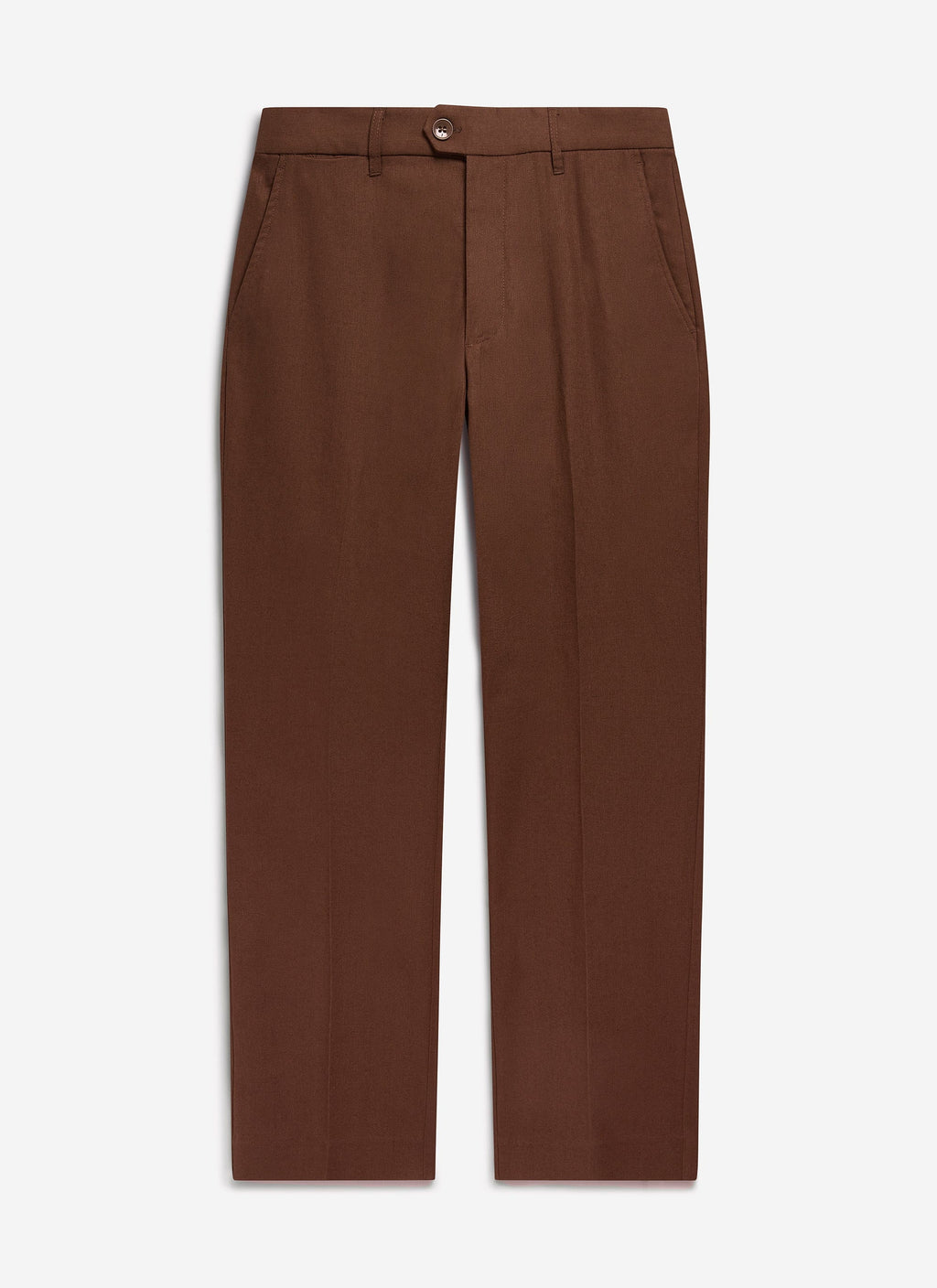 Tailored Linen Trousers | Brown