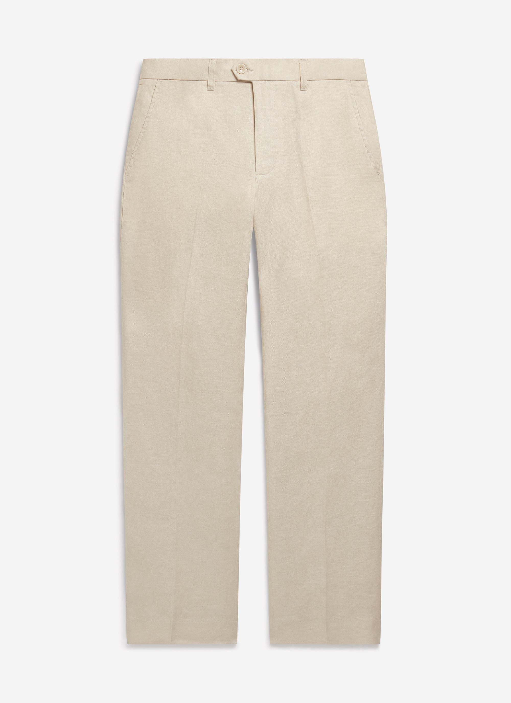 Tailored Linen Trousers | Cream