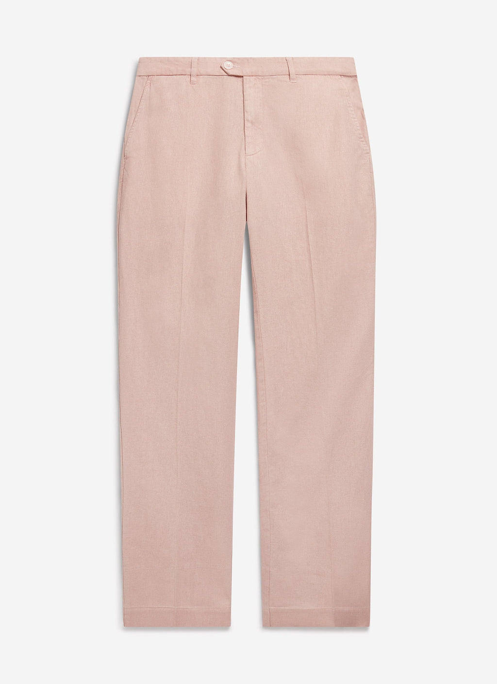 Tailored Linen Trousers | Dusty Pink